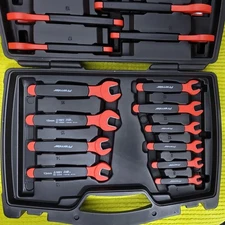 Sealey Premier AK63172 18pc VDE Insulated Open Spanner Set 7-24mm 1000V/1500V