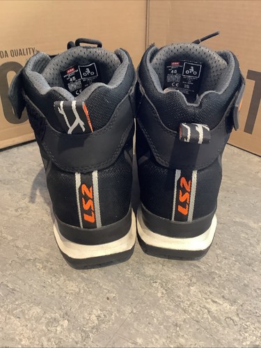 LS2 Motorcycle Boots Acrux Black Orange UK10 EU45 Summer Mesh Motorbike Trainer - Picture 3 of 11