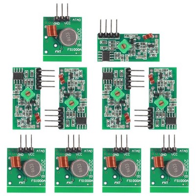 5Pcs 433MHz RF Wireless Transmitter and Receiver Module Kit for ARM/MCU Small