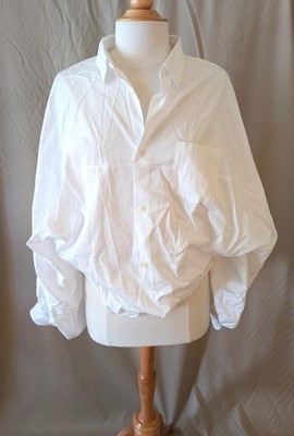 Junya Watanable White Cotton Long Sleeve Blouse Size S from 2023 Collection