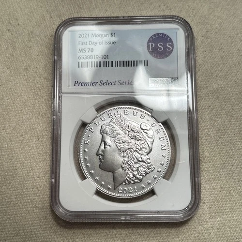 2021 Morgan Silver Dollar NGC MS70 First Day of Issue Coin