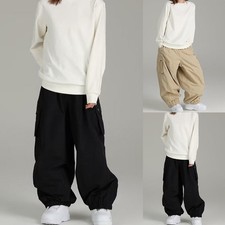 Men's Vintage Baggy Cargo Pants Loose Fit Casual Outdoor Streetwear Trousers