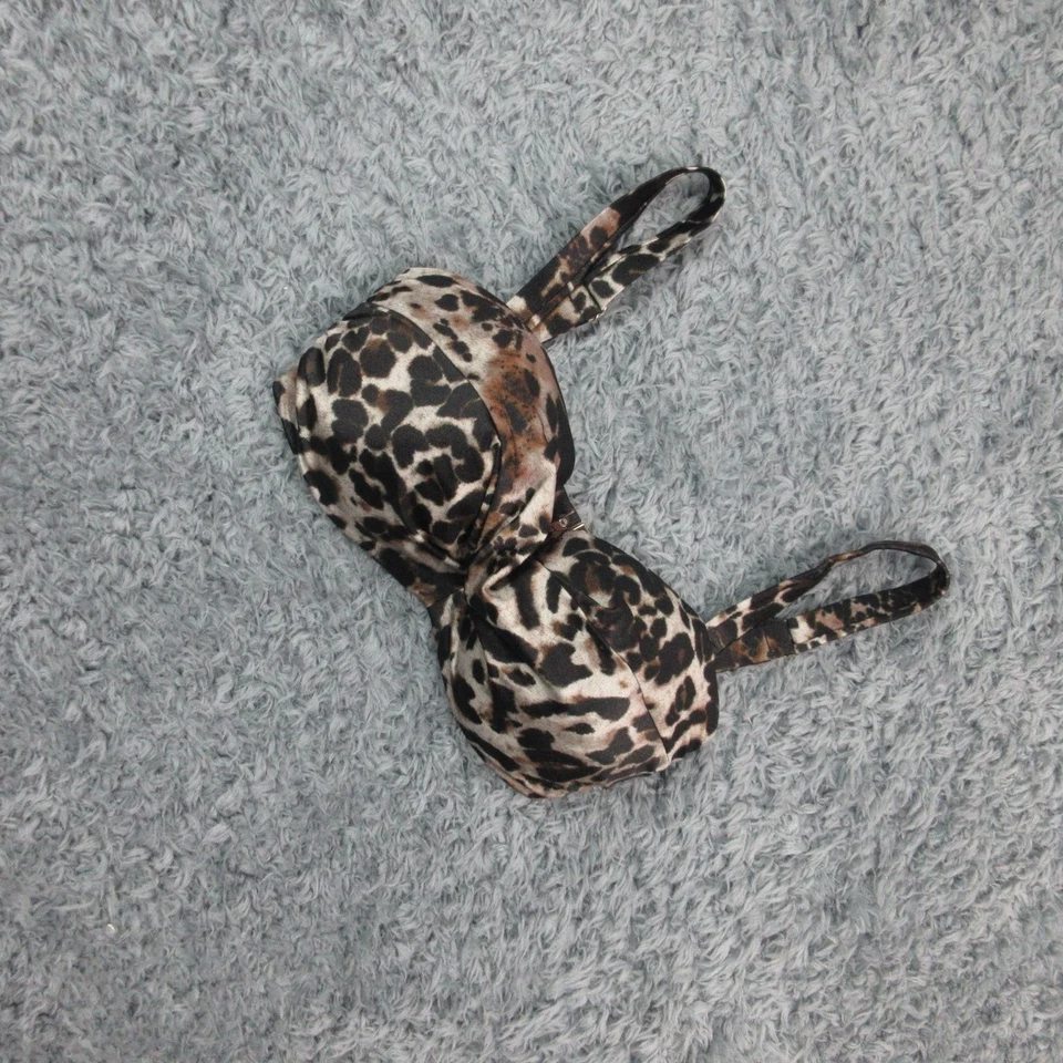 Top de baño Calzedonia para mujer grande marrón estampado animal bikini con aros Amelia nuevo con etiquetas Foto 2 de 4