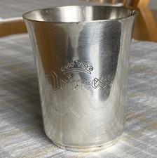 Napier Vintage Silver Plate ~ 6 Oz Baby Cup ~ Engraved “PRINCESS” Heritage