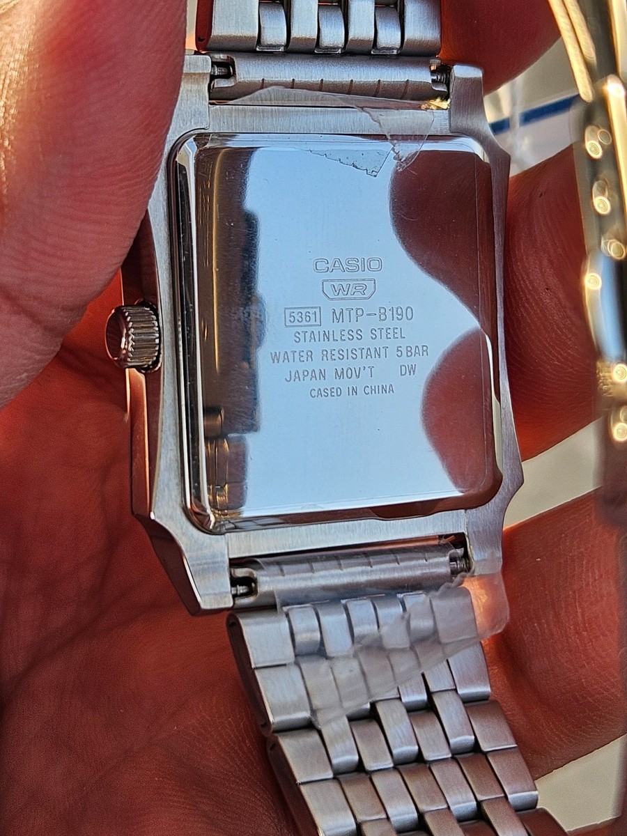 Casio MTP-B190D-7BVDF Men's Watch Square Case Roman Dial WR50M