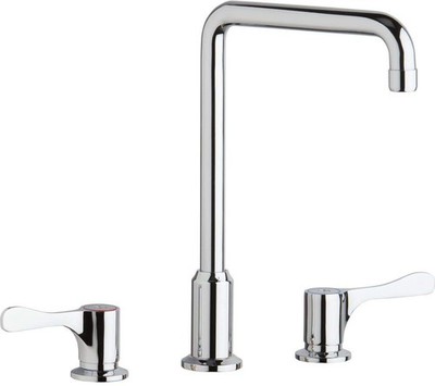 Elkay LKD2432BHC Chrome Concealed Deck Mount Faucet  4'' Lever Handles