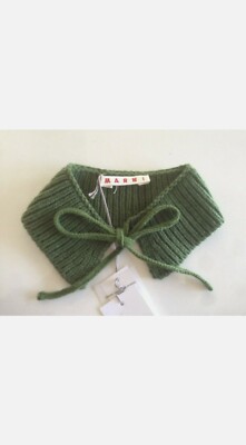 MARNI Junior Girls Beautiful Designer Green Knit Wool Cashmere Collar BNWT 10