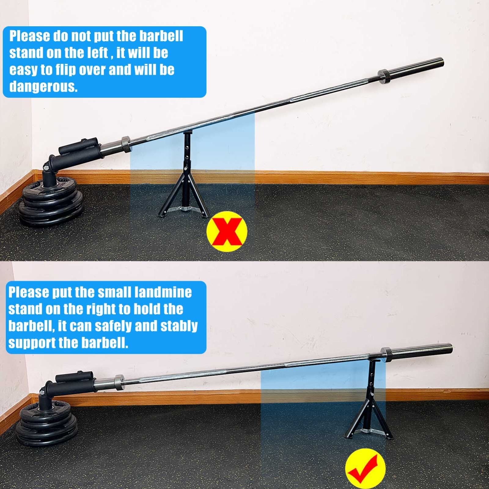 Adjustable Height Small Gym Viking Press Landmine Stand Attachment Equipment