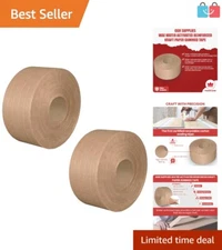 Reinforced 3 in. Paper Gummed Tape - 375 ft. (2 Rolls) for Tamper-Proof Packs