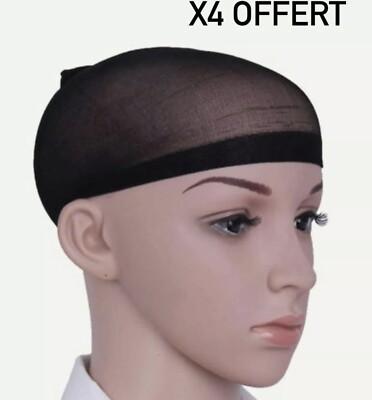 Perruque Courte Carré Noir - Synthétique - 30 Cm - Avec Bonnet - Neuf Avec Étiquettes