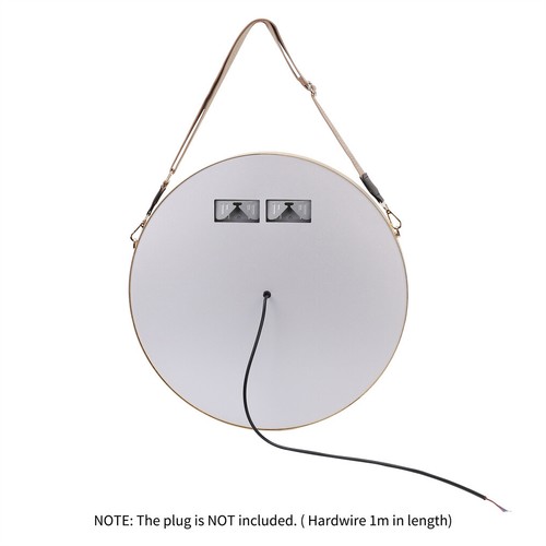 Hanging/Mount Round LED Mirror Defog High End Mirror Metal Frame for Bathroom - Picture 24 of 25