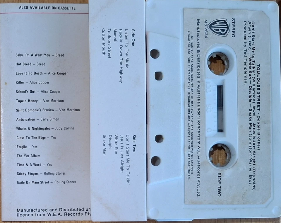 Doobie Brothers - Toulouse Street 1972 Aussie 10 Track Cassette EX - Image 2 of 2