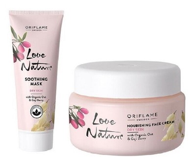 love nature nourishing face cream with organic oat & goji berry