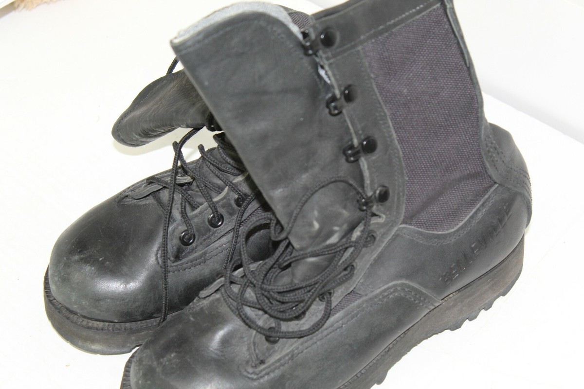 CIGB Belleville VTG Black Military Boots Soft Toe Vibram Size 10 R Gore-Tex Belleville Vibram Gore-Tex Boots Black Military GICB Size  main image 2