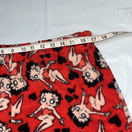 NEW XL Betty Boop RED Plush PANTS black Hearts Fleece Lounge Pajama Sleep 2023 - Picture 11 of 12