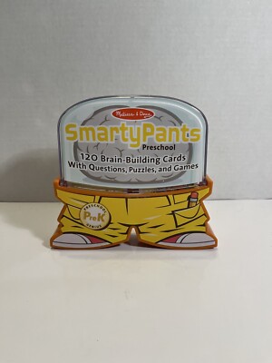 Smarty Pants-120 Questions Brain Building Cards-Pre-School Genius-Pre-Owned