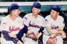 GQ773 Mel Harder - Bob Feller-Billy Joe Davidson 8x10 16x20 Colorized Photo