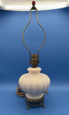 Antique 1930's Aladdin Alacite Pink Glass Lamp - Lighted Base - Works!