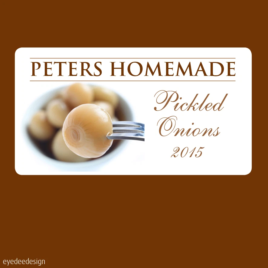 24 x Pickled Onions Stickers Labels Homemade Hamper Garden Personalised- 364