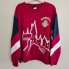 Wizarding World Harry Potter Hogwarts School Castle Red White Black Sweater XXL