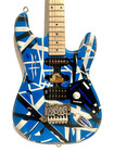 Blue-Stein Custom Made Fantasy Blue Striped Alder Relic Guitar