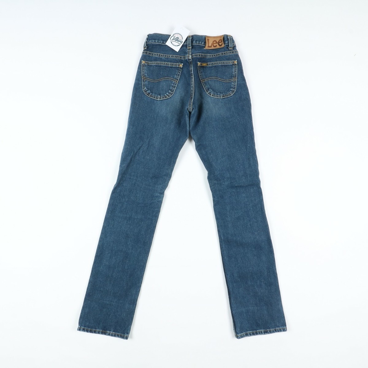 Jeans Lee Straight Usato W28 L31 Vita Alta Uomo Denim
