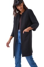 Textured Longline Jacket - Ladies Roman Originals Women 