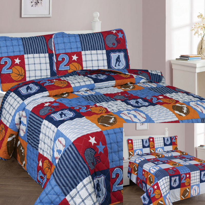 NEW 7PC QUILT BEDSPREAD WITH SHEET SET BED DRESSING BEDDING FOR KIDS TEENS FULL eBay