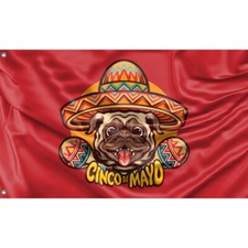 Cinco De Mayo Flag Unique Design 3x5 Ft / 90x150 cm size, EU Made