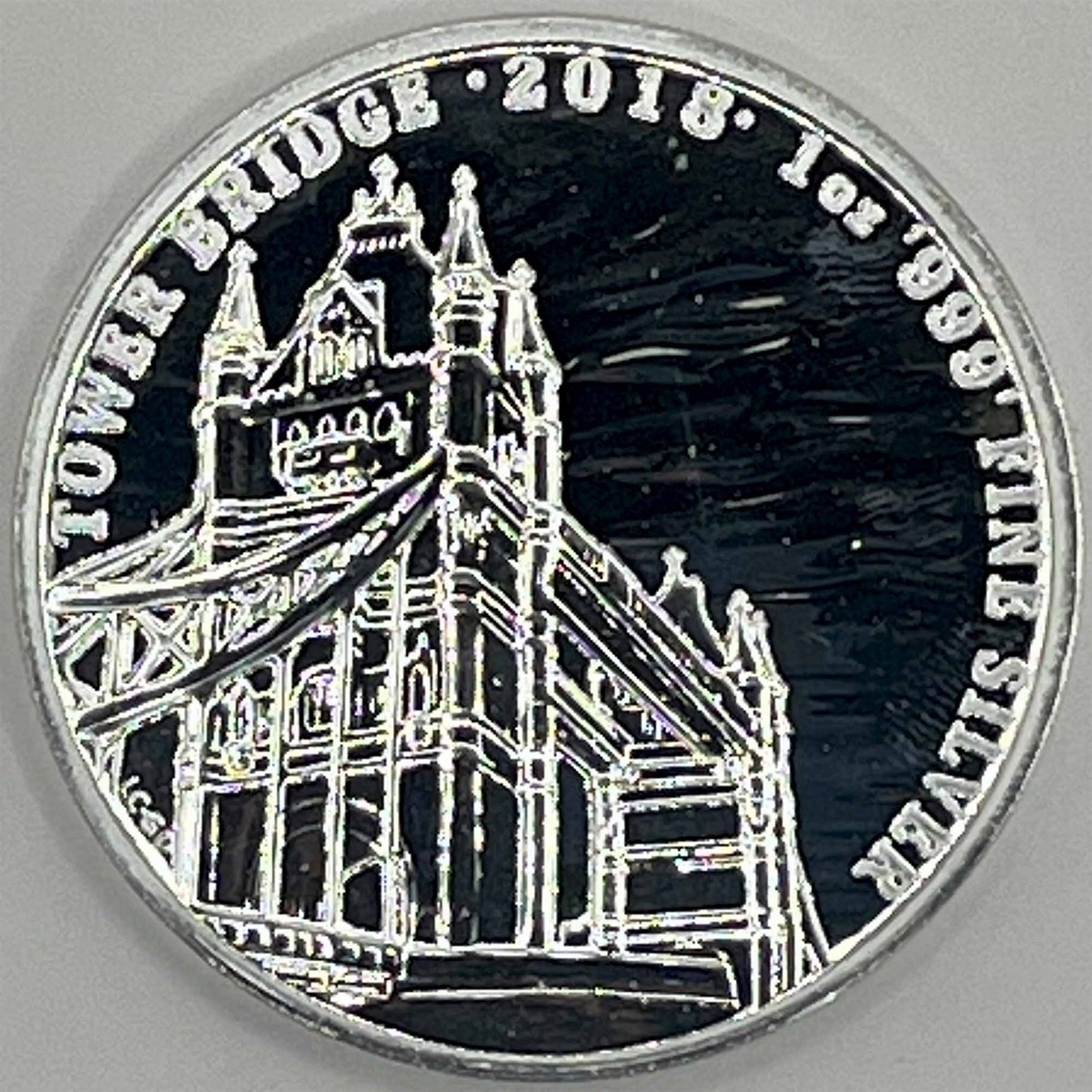 2018 SILVER 1oz UK ENGLAND 2 POUNDS TOWER BRIDGE LANDMARK