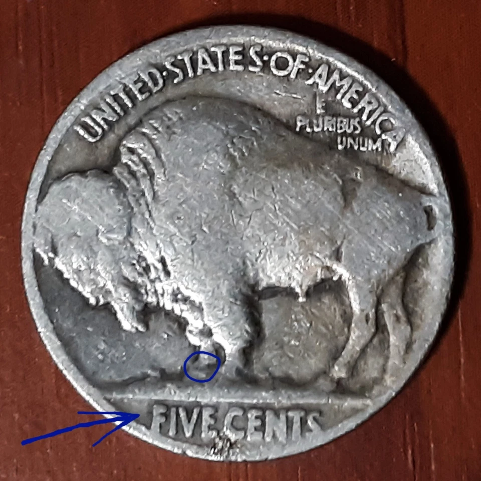 1935/7 PDS Buffalo 5C Valuable & Errors: Double Die Rev- Lamination- Bugs Bunny. - Image 2 of 4