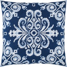 DIY Needlepoint/Tapestry vintage throw pillow cover "DAMASCUS2" embroidery kit