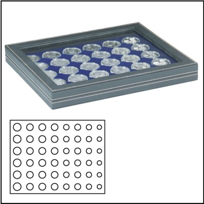 LINDNER 2367-2506ME Nera M Plus Coin Case Blue 6x EURO-course-coins-sets