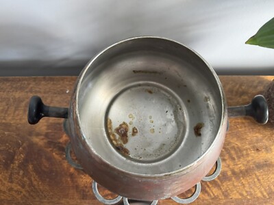 Mid Century Swiss Stockli Netstal Hammered Copper Pot Burner