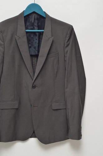 GIVENCHY Paris Luxury Men's Grey Virgin Wool Blazer Jacket Size 48 - Picture 10 of 13