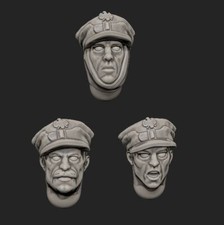 Just Some Miniatures WW2 Polish soldier heads Rogatywka Cap Bits 28mm 32mm 54mm
