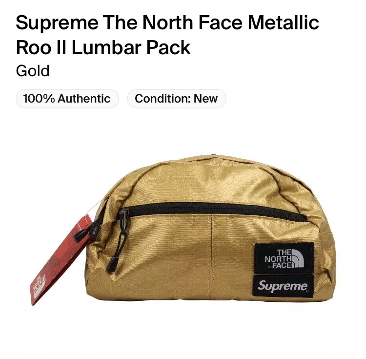 Supreme The North Face Metallic Shoulder Bag Gold