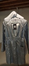 Fashion Nova Womens Beautiful Grey Metallic Blazer Dress With Side Pockets NEW