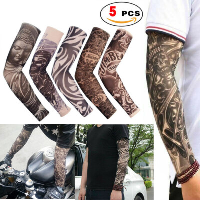 pcs Tattoos Cooling Arm Sleeves Cover UV Sun Protection Basketball  Cycling