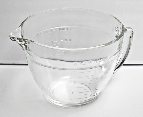 Vintage Fire King Anchor Hocking Clear Glass Measuring Cup Batter Bowl 8 Cups - 第 1/5 張圖片