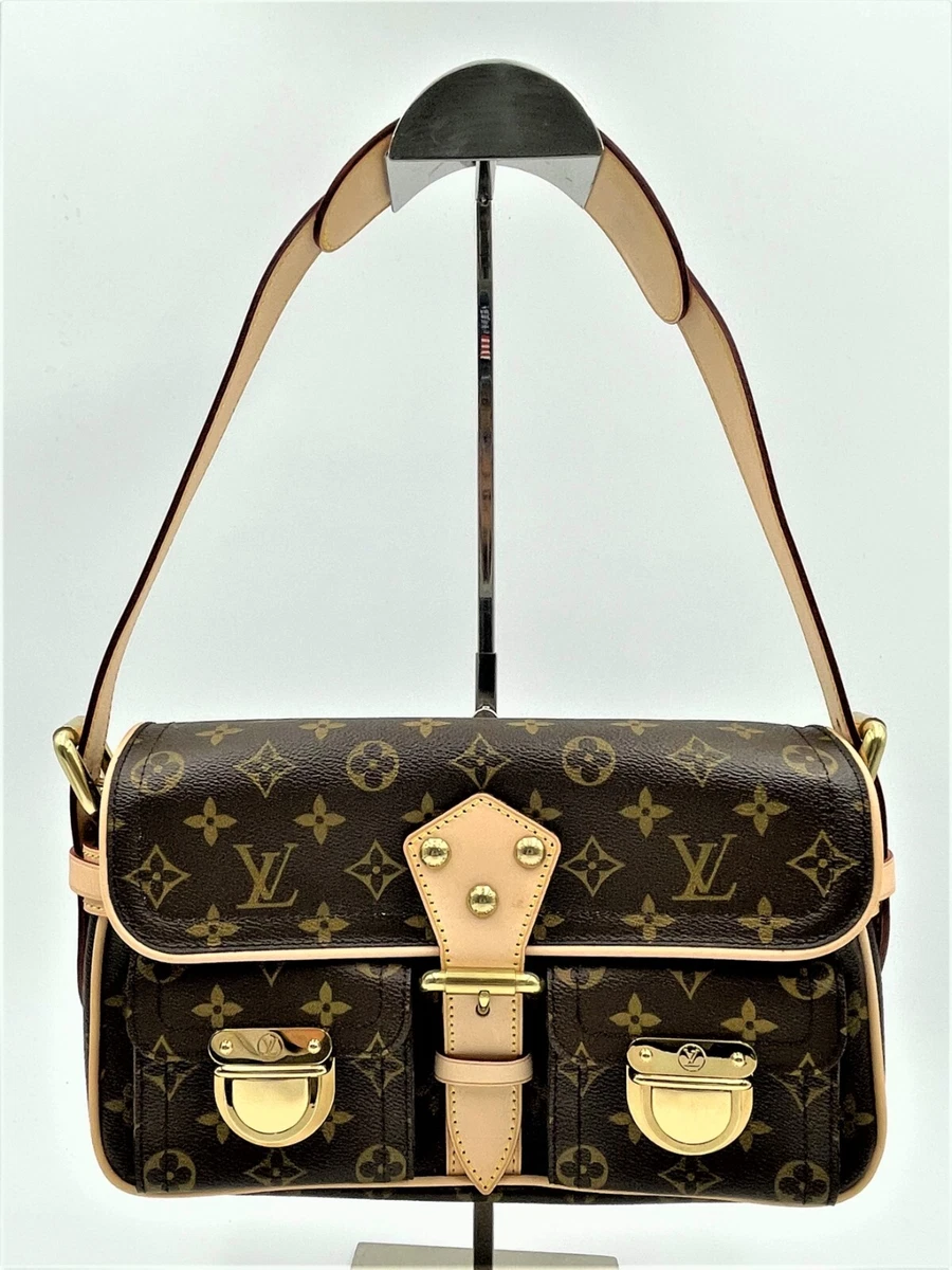 Louis Vuitton Hudson Shoulder Bag PM Brown Canvas N40027 Mint 