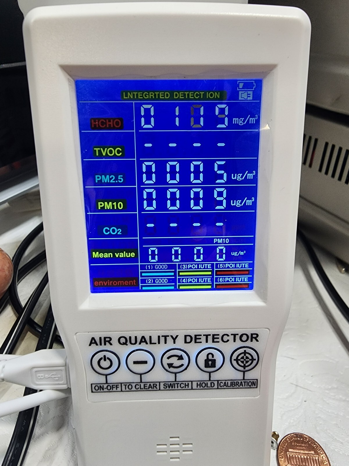 Air Quality Detector Precision Instrument Standard Co2 HCHO TVOC PM2.5