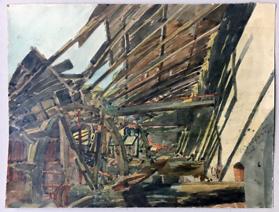A. WILLFERT - orig. Aquarell - Mühle bei Ege. Dat. Sept. 1944 - handsigniert