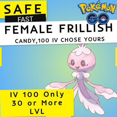 Pokemon Go Female Frillish Catch Iv 100 Or Candys Ebay