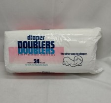 Vintage 1989 Diaper Doublers 24 Insert Pads for Disposable or Cloth Diapers NOS