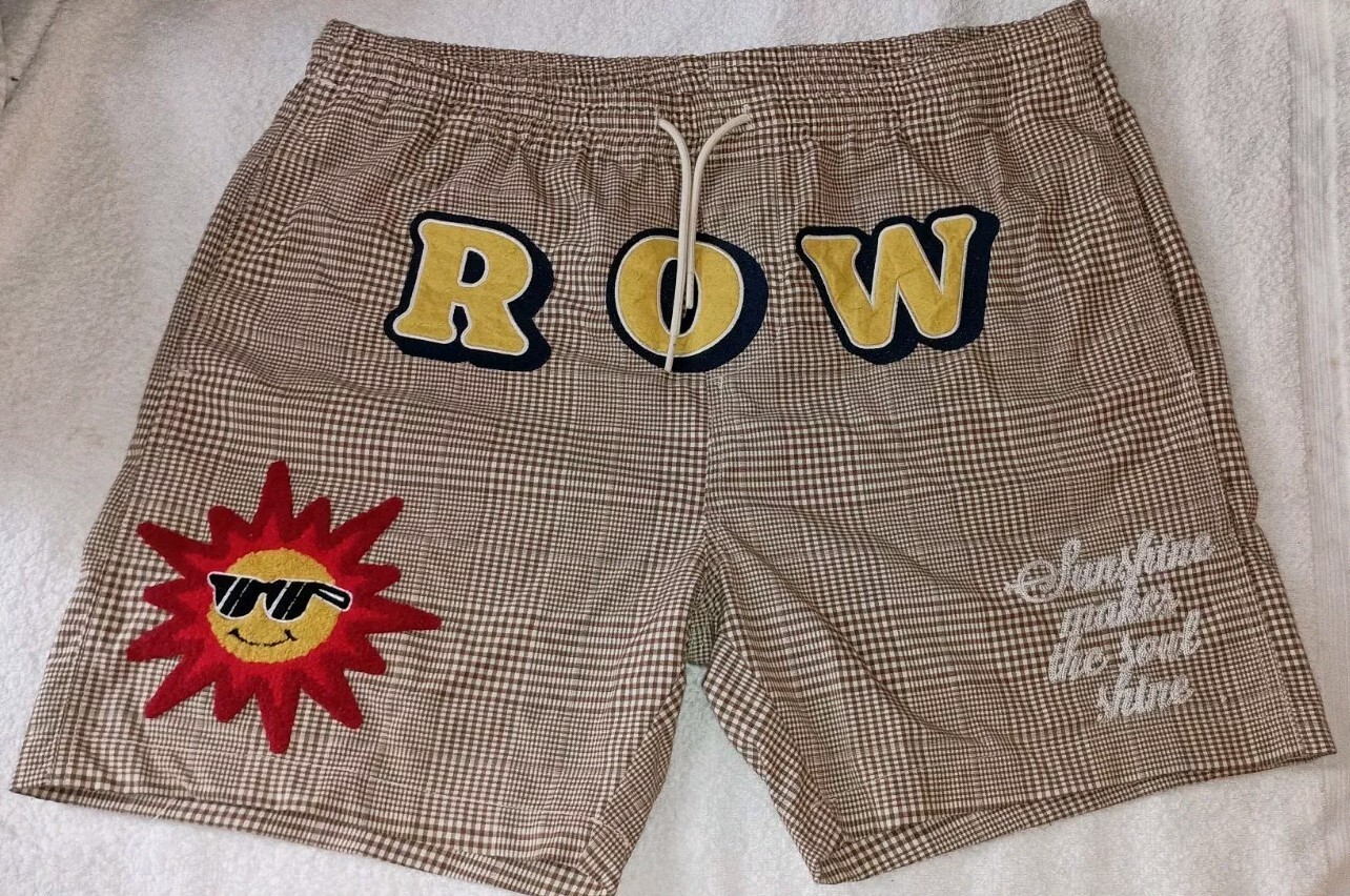 Pantaloncini da uomo prima fila denim sunshine sport spiaggia costumi da bagno marroni XXL 2XL