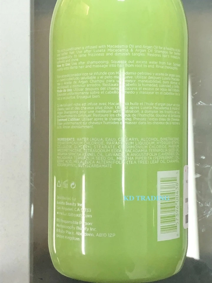 (2-Pk) LUSETA~ MACADAMIA & ARGAN OIL SHAMPOO + CONDITIONER for Normal & Dry Hair - Image 3 of 3