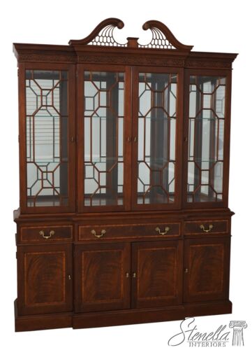 67227: STICKLEY 4 Door Mahogany Chippendale Style Breakfront China Cabinet