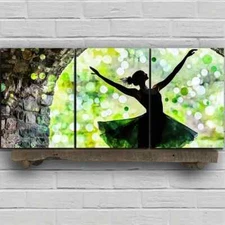 3pcs The Woman Dancing Under The Arch Metal Print  Ready to Hang Art