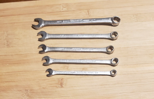 Williams Tools 5 wrenches 1/4 5/16 11/32 3/8 7/16 Wrenches 12PT Made in USA